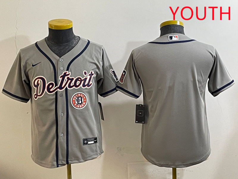 Youth 2025 Detroit Tigers blank grey Nike MLB jersey style 9